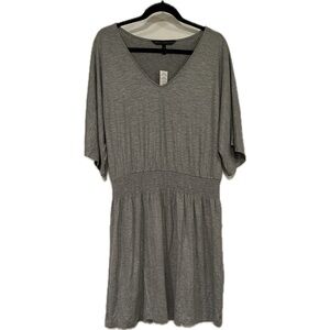 White House Black Market Kimono Sleeve Smocked Waist Dress Size Large